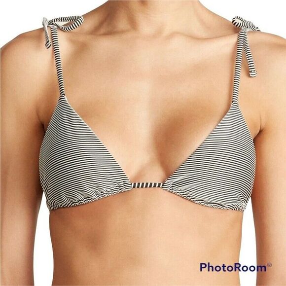 Onia Avery Bikini Top Black Metallic Size Medium - Picture 9 of 11